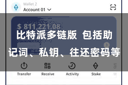 比特派多链版  包括助记词、私钥、往还密码等