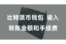 比特派币钱包  输入转账金额和手续费