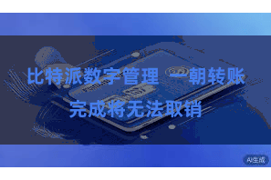 比特派数字管理  一朝转账完成将无法取销