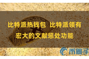 比特派热钱包  比特派领有宏大的文献惩处功能